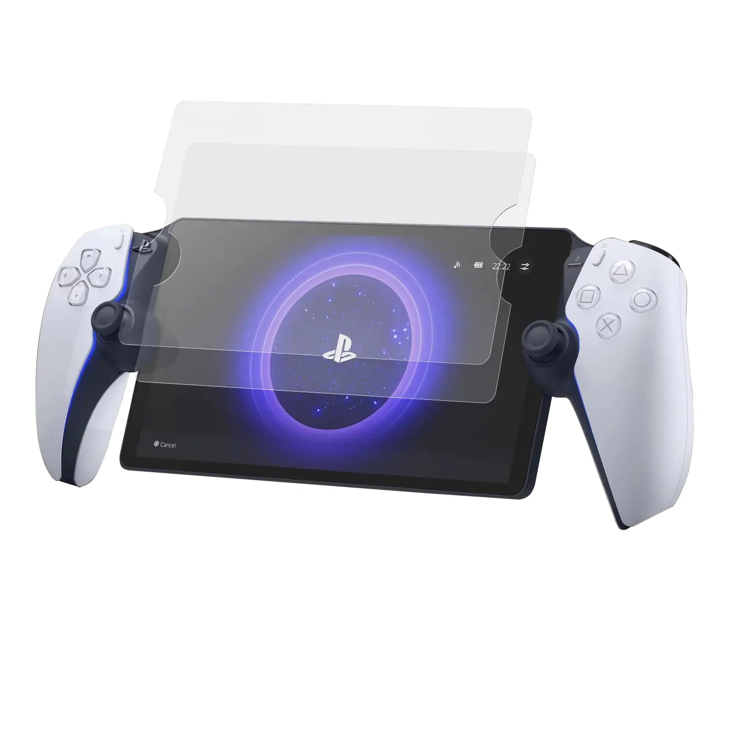 IIISOGNO 2-Pack Tempered Glass Screen Protector for PlayStation Portal Remote Player Transparent HD Screen Protector for PS5 Portal Anti-Scratch Anti-Fingerprint Rounded Edge