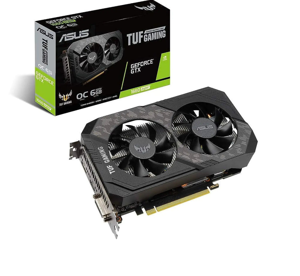 Asus TUF Gaming GeForce GTX 1660 Super Overclocked 6GB Edition HDMI DP DVI Gaming Graphics Card (TUF-GTX1660S-O6G-GAMING) (Renewed)