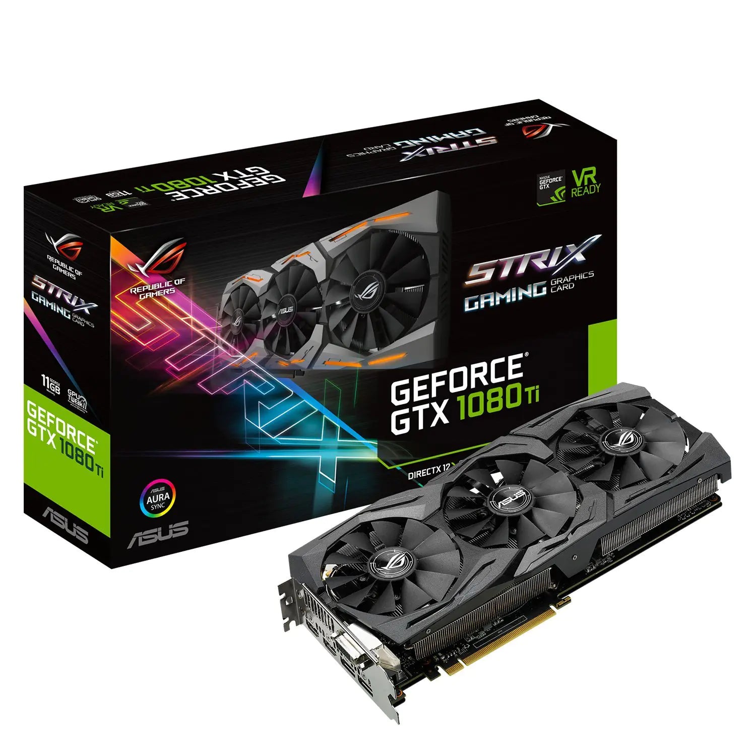 ASUS ROG STRIX GeForce GTX 1080 TI 11GB VR Ready 5K HD Gaming Graphics Card (ROG-STRIX-GTX1080TI-11G-GAMING) (Renewed)